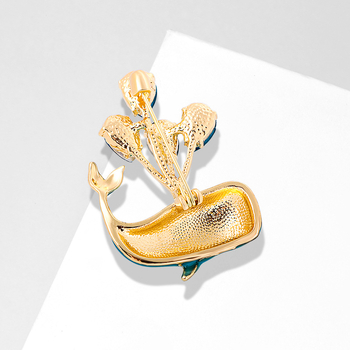 Карикатура Карикатура балон за изповед син кит брошка Южна Корея сладко момиче темперамент пин cheongsam палто аксесоари