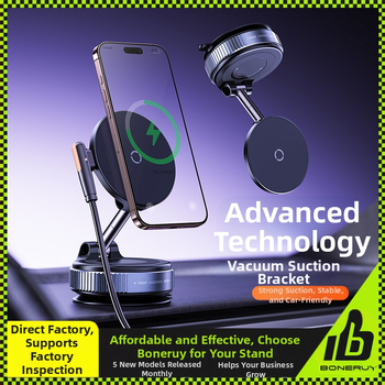 „Boneruy“ automobilinio įkroviklio belaidis įkrovimo laikiklis vakuuminės adsorbcijos darbalaukio laikiklis biuro navigacijos automobilinis laikiklis