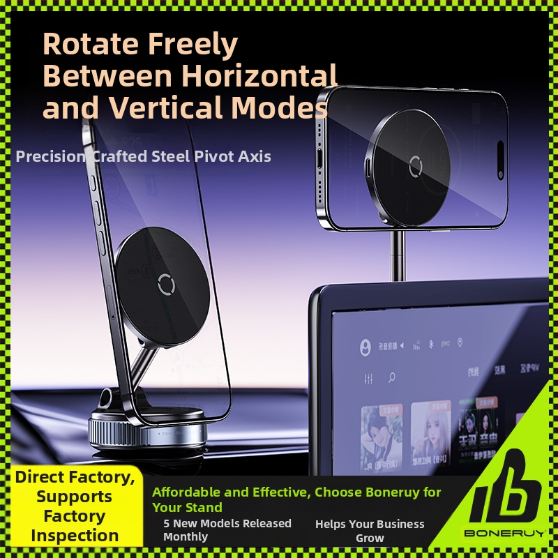 „Boneruy“ automobilinio įkroviklio belaidis įkrovimo laikiklis vakuuminės adsorbcijos darbalaukio laikiklis biuro navigacijos automobilinis laikiklis