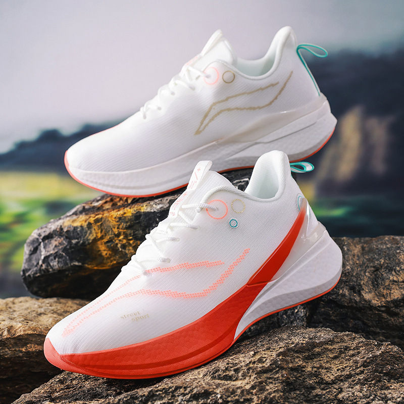 Aukštosios mokyklos stojamųjų egzaminų lenktynių sportiniai bateliai 2025 m. vasaros naujas modelis „Feidian Red Rabbit 8 Popcorn Carbon Plate National Trend Red Rabbit“ kvėpuojantys bėgimo bateliai