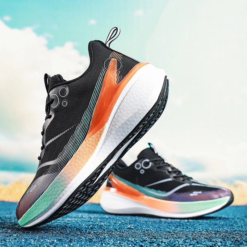 Aukštosios mokyklos stojamųjų egzaminų lenktynių sportiniai bateliai 2025 m. vasaros naujas modelis „Feidian Red Rabbit 8 Popcorn Carbon Plate National Trend Red Rabbit“ kvėpuojantys bėgimo bateliai