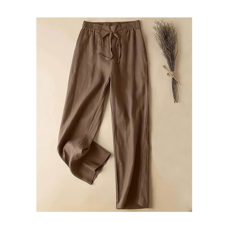 Kelnės pavasariui ir vasarai, vientisos spalvos, tiesaus kirpimo, laisvalaikio, suvarstomos, aukštu juosmeniu, plačios, laisvos, priglundančios, moteriškos kelnės.