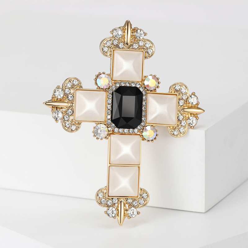 Japonų ir korėjiečių mados vintažinis kryžius su cirkonio sagėmis, baroko stiliaus išskirtinis kostiumas, paltas, elegantiški megztiniai, aksesuarai