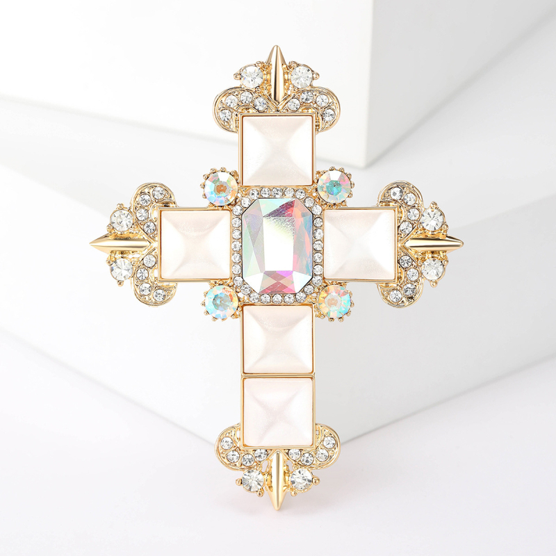 Japonų ir korėjiečių mados vintažinis kryžius su cirkonio sagėmis, baroko stiliaus išskirtinis kostiumas, paltas, elegantiški megztiniai, aksesuarai