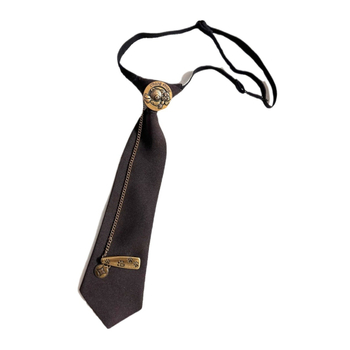 Vintāžas brūnas kaklasaites sieviešu bronzas ķēdes lāča apaļa galvas adata dekoratīva universāla kaklasaite bez kaklasaites