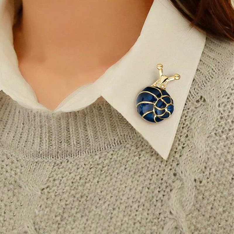 Čingdao papuošalų lašas aliejaus inkrustuotas deimantais, sraigių pora sagė skrybėlių krepšys dekoratyvinis šalikas sagtis korsažo segtukas