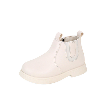 Bērnu īsie zābaki, jauns stils 2025. gada pavasarī un rudenī, mazi un vidēji bērnu viengabala zābaki, meiteņu ādas zābaki, bērnu britu stila modes zābaki, tendences