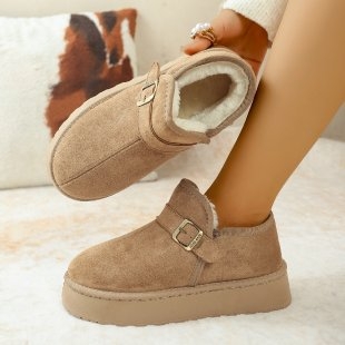 Tarpvalstybinė prekyba Didelio dydžio storapadis, didėjantis aukštis Sniego batai Žieminiai fliso pamušalu, sustorinti šilti medvilniniai batai Madingi korėjietiško stiliaus sniego batai