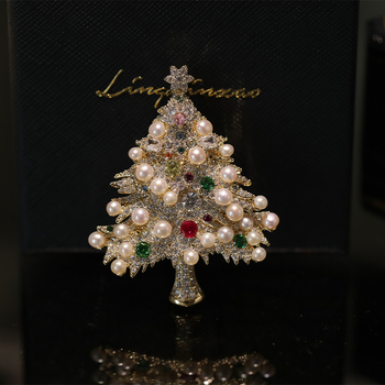 Lingxin Κοσμήματα Πρωτότυπο Σχεδιασμός Πολύχρωμη Καρφίτσα με Ζιργκόν και Μαργαριτάρια Υψηλής ποιότητας Πολυτελές Κομψό Κορσάζ Γυναικεία Αξεσουάρ Ρούχων