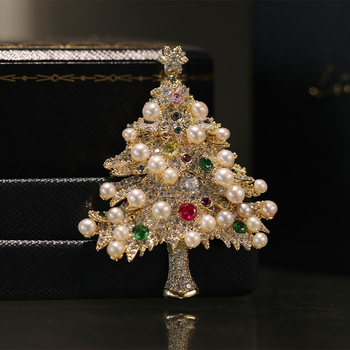 Lingxin Κοσμήματα Πρωτότυπο Σχεδιασμός Πολύχρωμη Καρφίτσα με Ζιργκόν και Μαργαριτάρια Υψηλής ποιότητας Πολυτελές Κομψό Κορσάζ Γυναικεία Αξεσουάρ Ρούχων