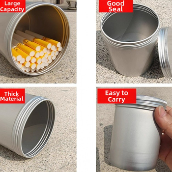 Μεγάλη χωρητικότητα 80 τεμαχίων τσιγάρων, στρογγυλό βαρέλι, σφραγισμένο, ανθεκτικό στην υγρασία, κουτί τσιγάρων από αλουμίνιο, χοντρό και λεπτό τσιγάρο, κύλινδρος τσιγάρων γενικής χρήσης