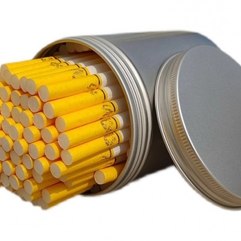 Μεγάλη χωρητικότητα 80 τεμαχίων τσιγάρων, στρογγυλό βαρέλι, σφραγισμένο, ανθεκτικό στην υγρασία, κουτί τσιγάρων από αλουμίνιο, χοντρό και λεπτό τσιγάρο, κύλινδρος τσιγάρων γενικής χρήσης