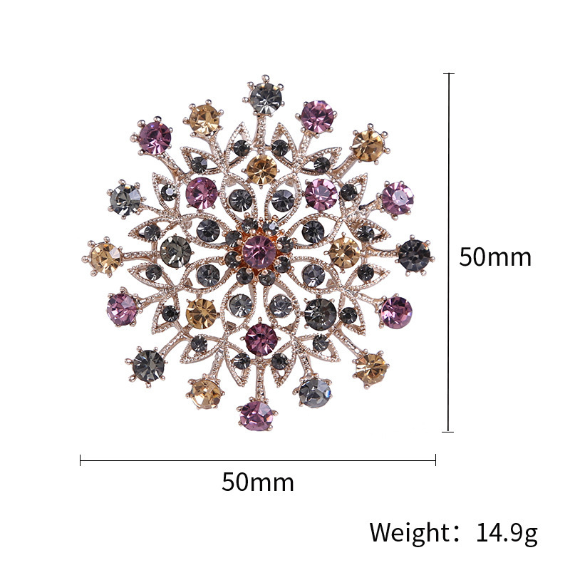 Europietiškos ir amerikietiškos krištolinės daugiaspalvės didelės gėlės sagės korsažo drabužiai dekoratyviniai segtukai aksesuarai sandėlyje didmeninė prekyba vienetinis pristatymas