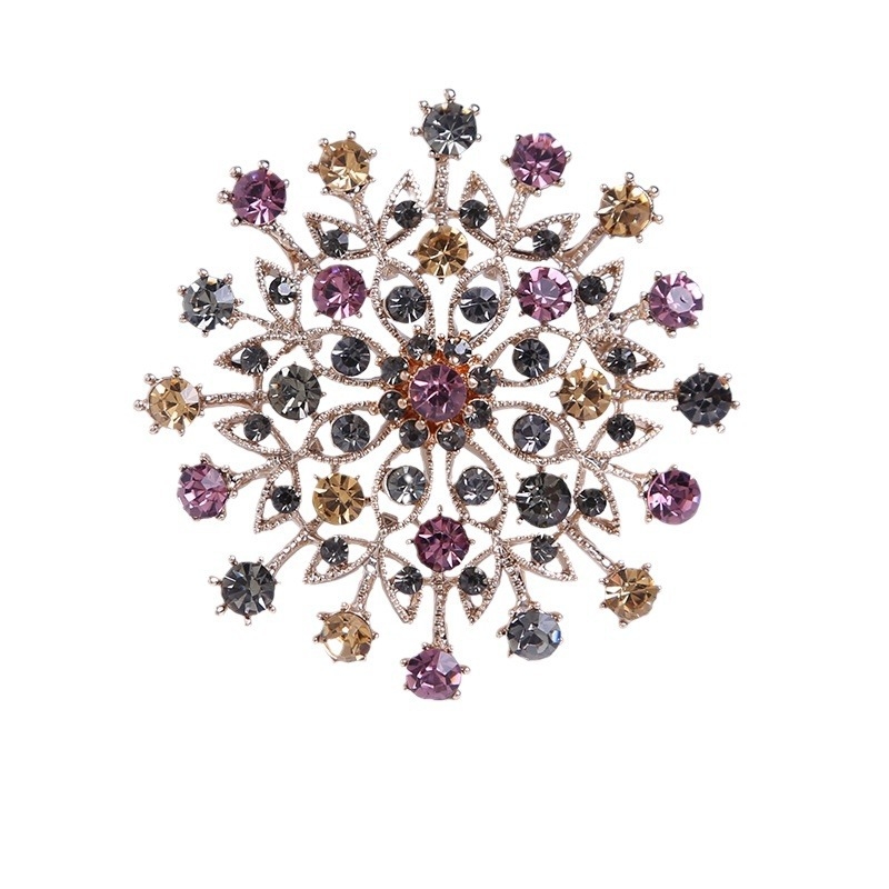 Europietiškos ir amerikietiškos krištolinės daugiaspalvės didelės gėlės sagės korsažo drabužiai dekoratyviniai segtukai aksesuarai sandėlyje didmeninė prekyba vienetinis pristatymas