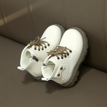 Meiteņu zābaki 2025. gada rudenī Jauni zēnu viengabala zābaki Britu stila bērnu zābaki Rudens un ziemas eksporta ikdienas īsie zābaki