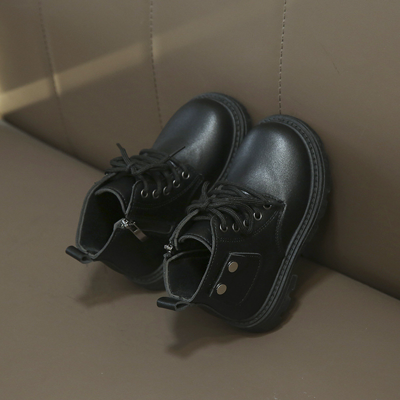 Meiteņu zābaki 2025. gada rudenī Jauni zēnu viengabala zābaki Britu stila bērnu zābaki Rudens un ziemas eksporta ikdienas īsie zābaki