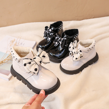 Mergaičių aulinukai rudens/žiemos 2022 m. šilti minkšto padu vaikiški princesės stiliaus Martino aulinukai vaikiški kūdikiams mergaitėms