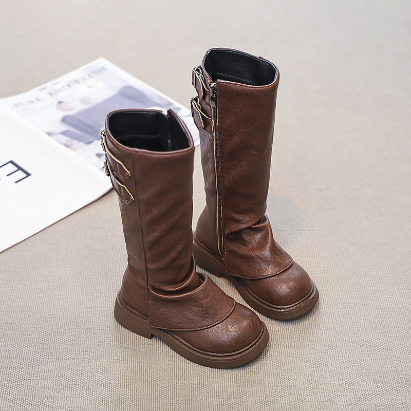 Vaikiški Martino stiliaus aulinukai 2024 m. rudeniui ir žiemai, nauji madingi britiško stiliaus, bet iki kelių aulinukai, kelnių aulinukai, vakarietiško stiliaus madingi aulinukai