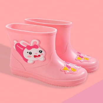 Multfilmu bērnu trušu lietus zābaki bērnudārzam, mazuļiem, ūdensnecaurlaidīgi apavi, lieliem bērniem, neslīdoši lietus zābaki, gumijas apavi vairumtirdzniecībā