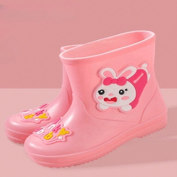 Multfilmu bērnu trušu lietus zābaki bērnudārzam, mazuļiem, ūdensnecaurlaidīgi apavi, lieliem bērniem, neslīdoši lietus zābaki, gumijas apavi vairumtirdzniecībā
