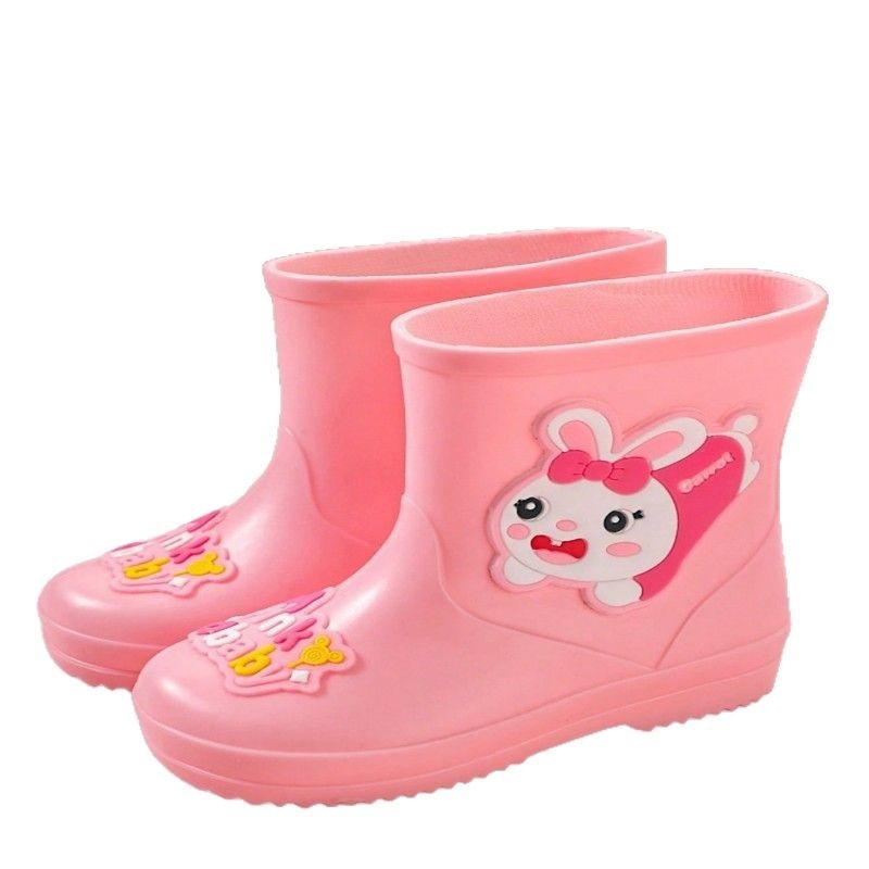 Multfilmu bērnu trušu lietus zābaki bērnudārzam, mazuļiem, ūdensnecaurlaidīgi apavi, lieliem bērniem, neslīdoši lietus zābaki, gumijas apavi vairumtirdzniecībā