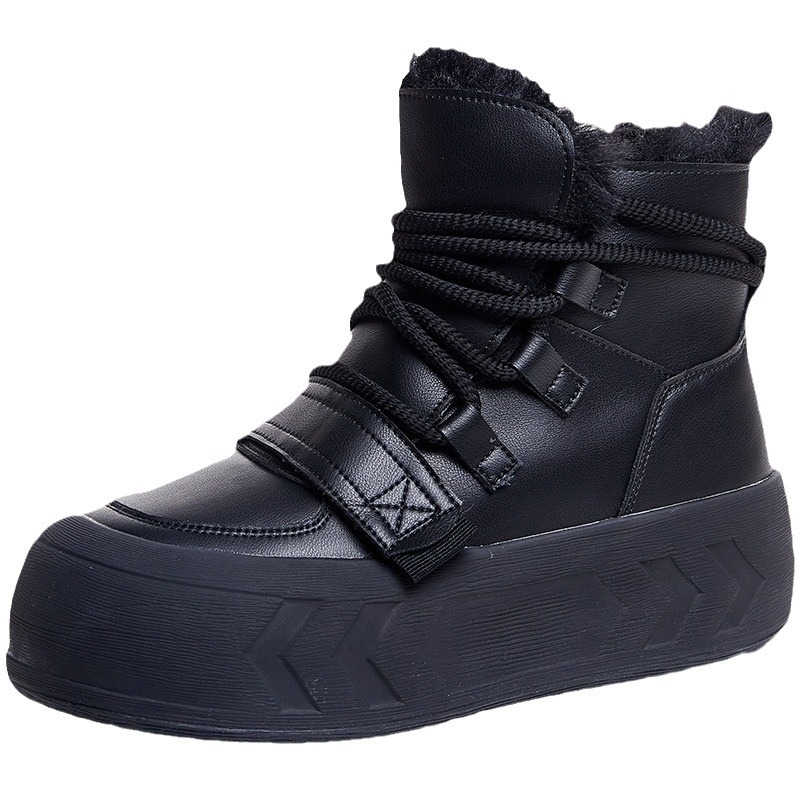 Interneto įžymybių laisvalaikio sniego batai, moteriški aksominiai, sutirštinti šilti medvilniniai batai, 2024 m. žiemos populiarūs duonos batai, Martin trumpi batai