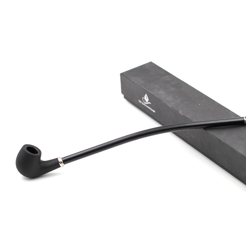 Changfeng pypkė, ilga juoda matinė dervos filtro pypkė, ilga rankena, tabako pypkė, didelė pypkė, skaitymo pypkė, CF702