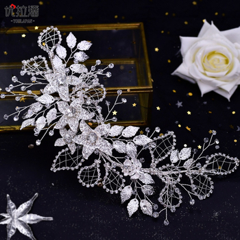 Youlapan Hp282 Ευρωπαϊκό και Αμερικανικό Διασυνοριακό Νυφικό Κάλυμμα Χειροποίητο Κράμα Αξεσουάρ Μαλλιών με Κομμάτια Αξεσουάρ Νυφικού Κρίκοι Μαλλιών