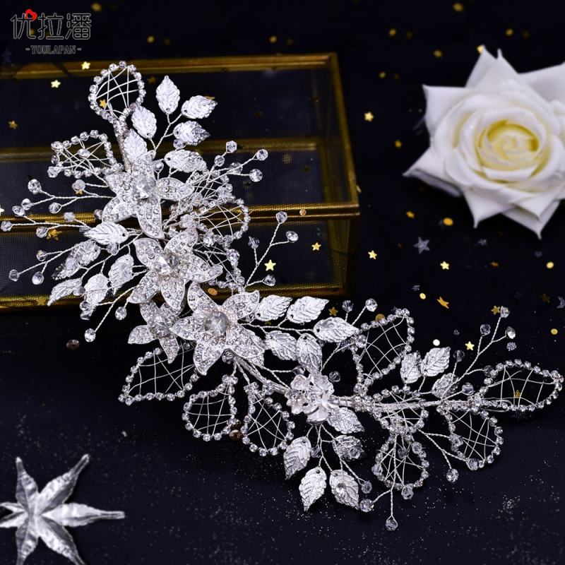 „Youlapan Hp282“ europietiškos ir amerikietiškos tarpvalstybinės nuotakos galvos apdangalai, rankų darbo lydinio iškirpti plaukų aksesuarai, vestuvinių suknelių aksesuarai, plaukų lankai