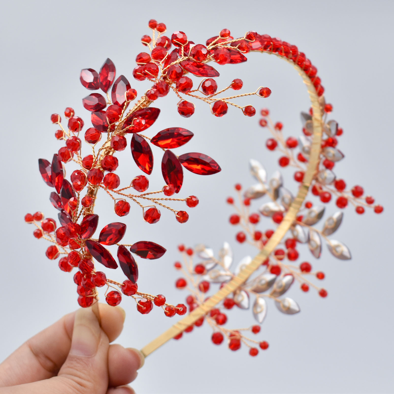 Užsienio prekybos rankų darbo plaukų aksesuarai, vestuvinė galvos juosta, plaukų lyginimo galvos apdangalas, mėlyni cirkonio krištolo vestuvių aksesuarai, spalvoti deimantai, DZ097