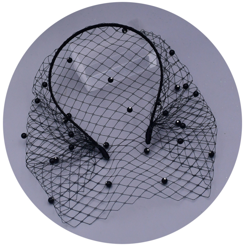 Ulapan Va08 Европейски и американски перлен воал с мъниста, мрежеста лента за глава, булчински аксесоари за абитуриентски бал