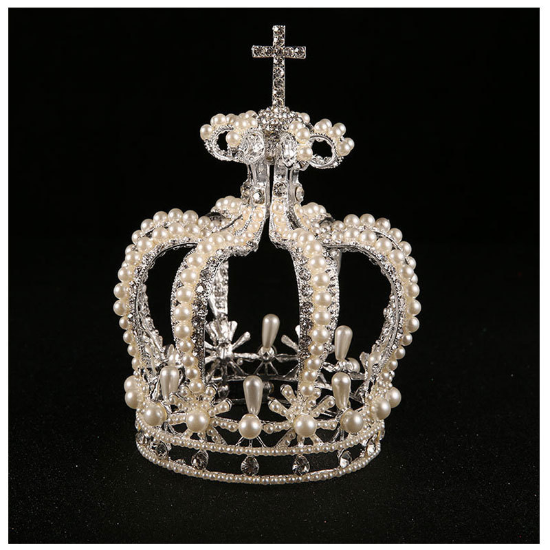 Korėjietiškos nuotakos perlų galvos apdangalas, europietiškas ir amerikietiškas prabangus kalnų krištolas, korėjietiškos karūnos su didele karūna vestuvių galvos apdangalų gamintojai, didmeninė prekyba