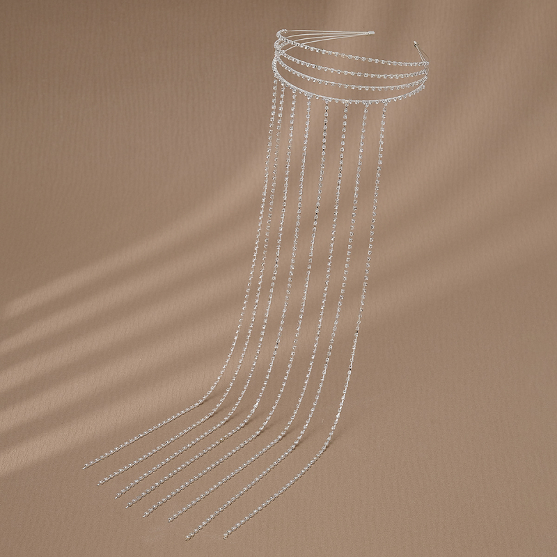 Europietiškos ir amerikietiškos tarpvalstybinės papuošalų dizaino galvos juostos moterims, perdėtos vakarėlių plaukų aksesuarai, plaukų skylės, madingos pintos cirkonio kutais puoštos galvos juostos