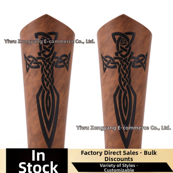 Трансграничен средновековен мъжки кожен гривна за ръце, ретро пънк, карнавален косплей костюм, аксесоари за предпазител за ръка