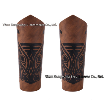 Трансграничен средновековен мъжки кожен гривна за ръце, ретро пънк, карнавален косплей костюм, аксесоари за предпазител за ръка