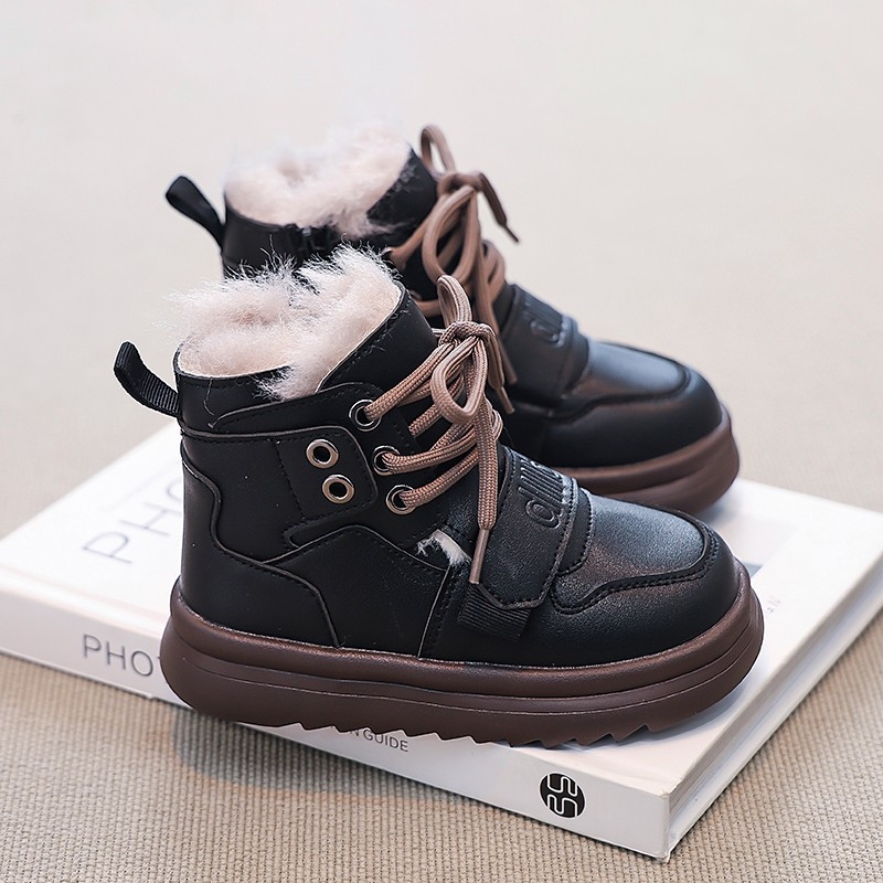 Dievčenské bavlnené topánky, vysoké, veľké bavlnené topánky, nové zimné dievčenské topánky, detské dvojčatá, bavlnené čižmy, teplé detské topánky