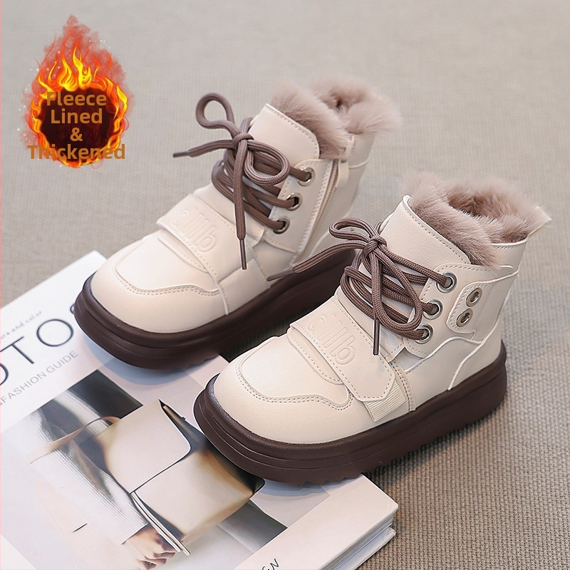 Dievčenské bavlnené topánky, vysoké, veľké bavlnené topánky, nové zimné dievčenské topánky, detské dvojčatá, bavlnené čižmy, teplé detské topánky