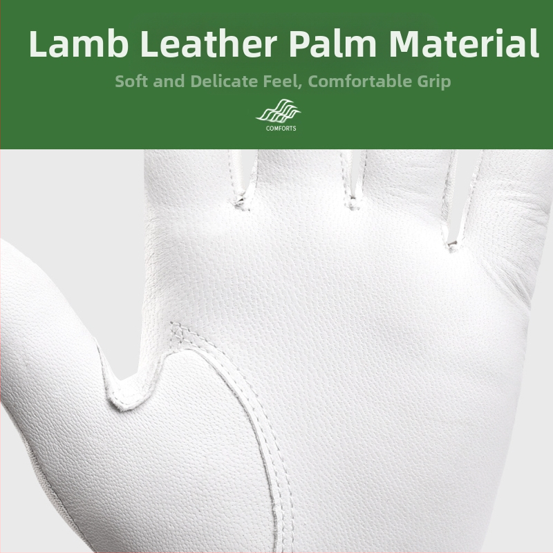 Голф ръкавици Спортна защита Мъжки и дамски Нехлъзгащи се Износоустойчиви Удобни Дишащи Агнешка Кожа Ръкавици за Тренировка