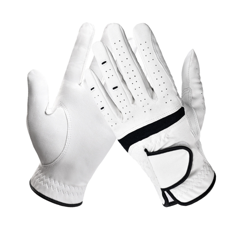 Golfa cimdi Sporta aizsardzība Vīriešu un sieviešu neslīdoši nodilumizturīgi ērti elpojoši jēra ādas cimdi Treniņu cimdi