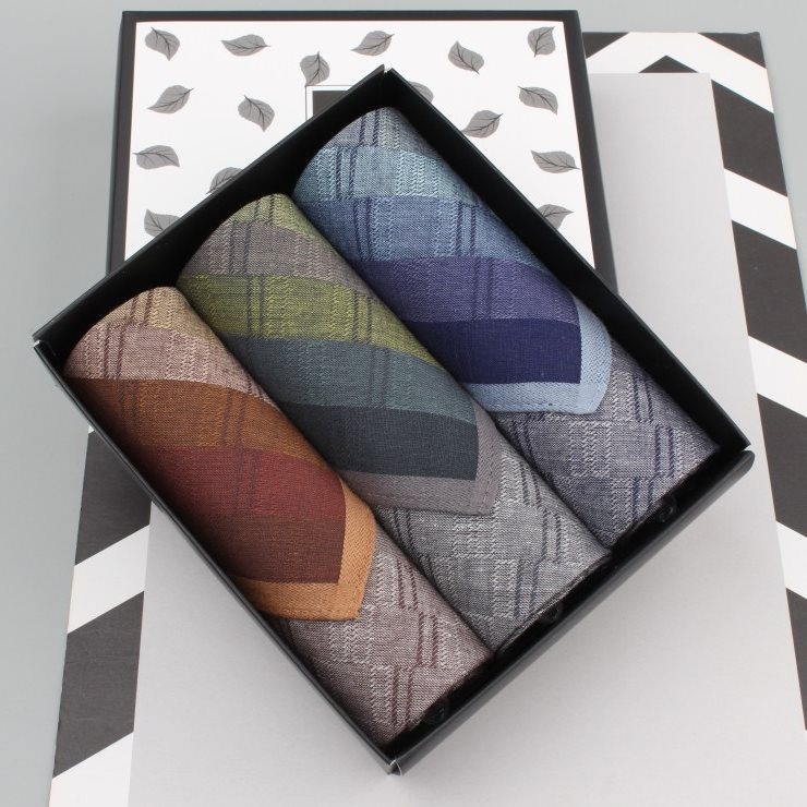 Korėjietiško stiliaus grynos medvilnės vyriška nosinė, madinga džentelmeniška nosinė, minkšta, vasarinė, prakaituota, kvadratinė, plona medžiaga