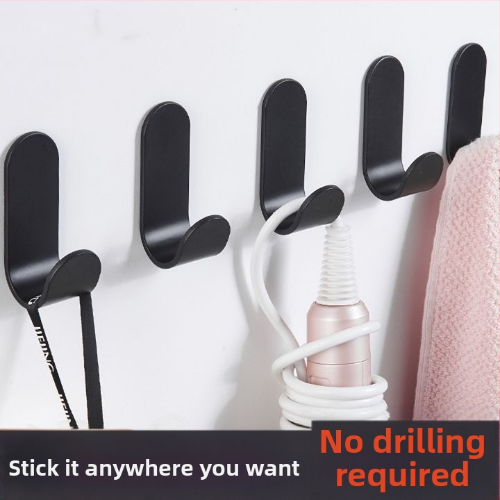 Drabužių pakabos kabliukas, lipnus kabliukas drabužiams už durų be gręžimo, lipnus kabliukas vonios kambario apkrovas laikančiai sienai, ausinių laikiklis