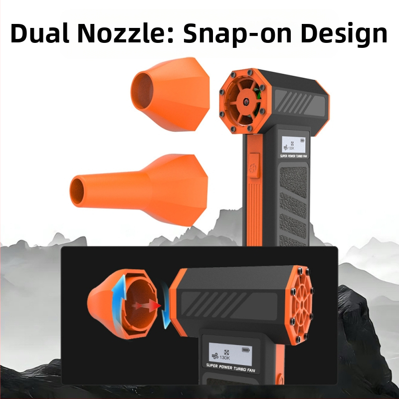 Cezhraničný nový produkt 130 000 otáčok Super Wind vysokorýchlostný turboventilátor Vonkajší prenosný bezkartáčový motor Ručný násilný ventilátor