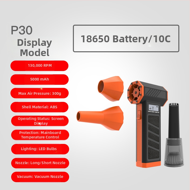 Naujas tarpvalstybinis produktas, 130000 apsisukimų super vėjo greičio turboventiliatorius, nešiojamas lauko bešepetis variklis, rankinis smurto ventiliatorius