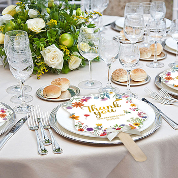 Трансграничен флорален хартиен вентилатор за сватбен подарък за парти декорация, ръчен вентилатор за сватбена благословия, декорация на стая