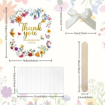 Трансграничен флорален хартиен вентилатор за сватбен подарък за парти декорация, ръчен вентилатор за сватбена благословия, декорация на стая