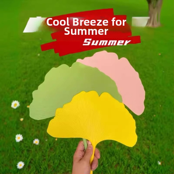 Ventiliatorius, patvarus ir gražus plastikinis ventiliatorius vasarą, būtinas studentams vasarą, meniško stiliaus apvalus ventiliatorius, ginkmedžio lapų ventiliatorius, gaivus