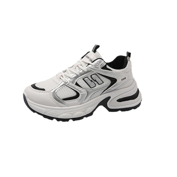 Storapadžiai tėčio batai moterims 2025 m. vasarai, nauji populiarūs minkštapadiai, lengvi, universalūs, kvėpuojantys, tinkliniai bėgimo sportbačiai