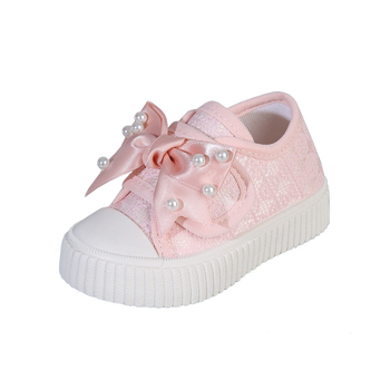 Meiteņu pavasara un rudens audekla apavi Jauni mīkstas zoles meiteņu apavi Bērnu apavi Apavi ar bantēm Meiteņu stilīgi audekla apavi