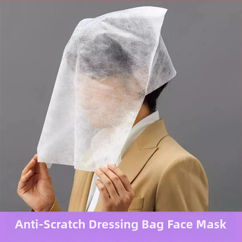 [100 Φύλλα] Μάσκα δοκιμαστηρίου μιας χρήσης από μη υφασμένο ύφασμα, μάσκα βεστιάριου, αναπνεύσιμο υπόστρωμα, κάλυμμα πετσέτας