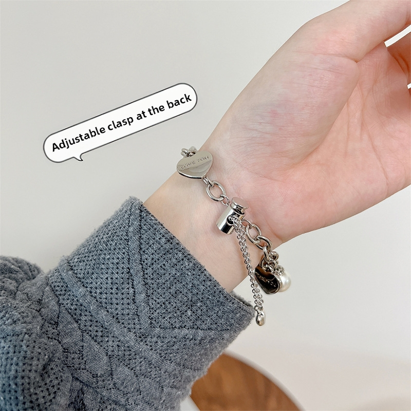 Cezhranične použiteľný Apple Apple Watch náramok s perlovým srdcom jednoduchý luxusný remienok na hodinky iWatch